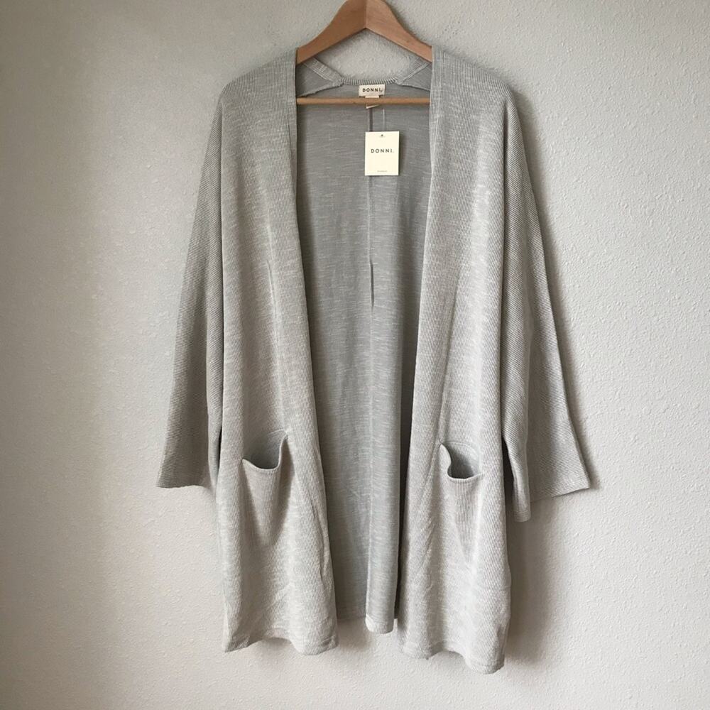 Donni Ribbed Sweater Sandwash Cardigan